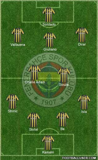 Fenerbahçe SK Formation 2017