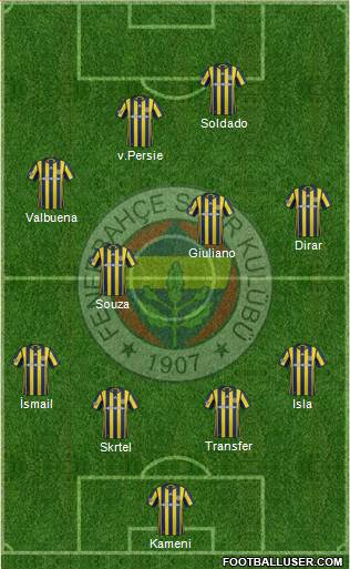 Fenerbahçe SK Formation 2017
