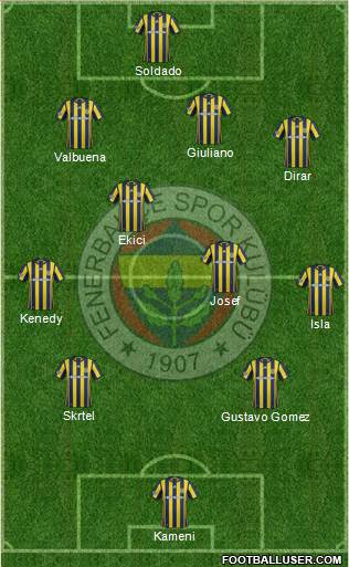 Fenerbahçe SK Formation 2017