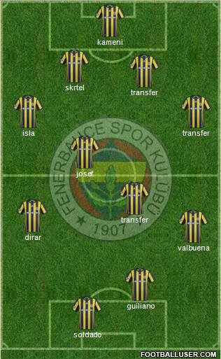 Fenerbahçe SK Formation 2017