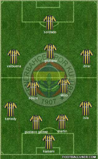Fenerbahçe SK Formation 2017