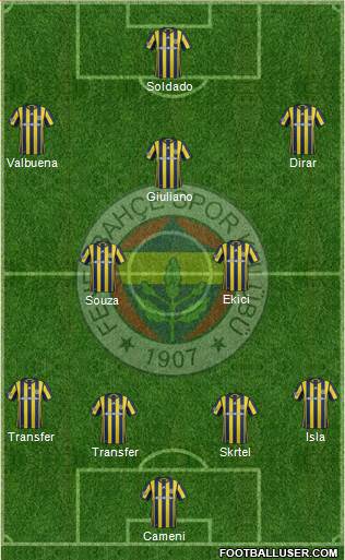 Fenerbahçe SK Formation 2017