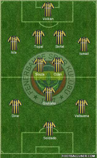 Fenerbahçe SK Formation 2017