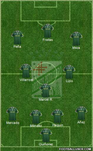 C Oriente Petrolero football formation