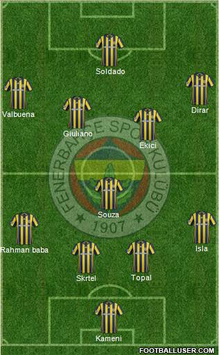 Fenerbahçe SK Formation 2017
