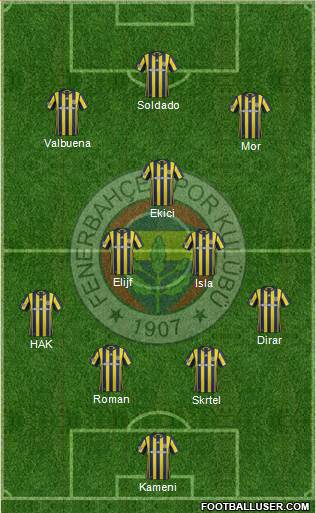 Fenerbahçe SK Formation 2017