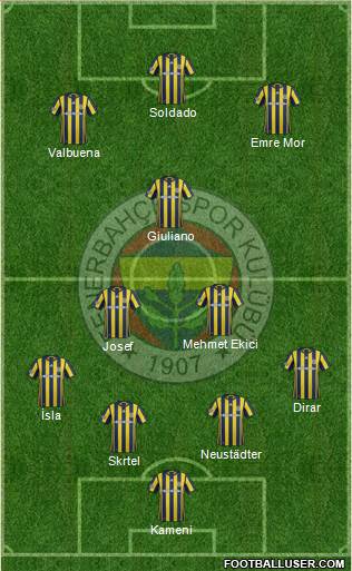 Fenerbahçe SK Formation 2017