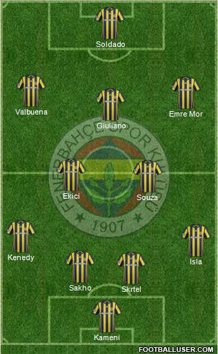 Fenerbahçe SK Formation 2017