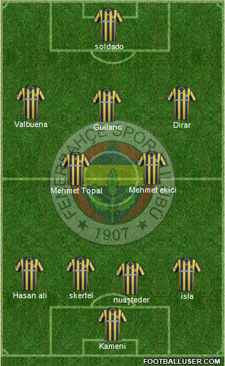 Fenerbahçe SK Formation 2017