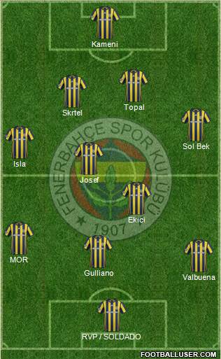 Fenerbahçe SK Formation 2017