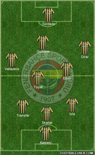Fenerbahçe SK Formation 2017
