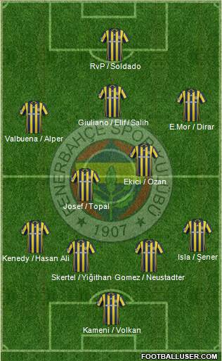 Fenerbahçe SK Formation 2017
