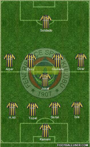 Fenerbahçe SK Formation 2017