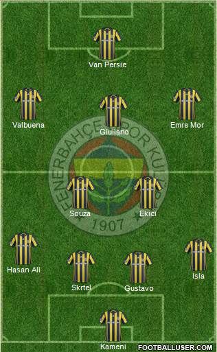 Fenerbahçe SK Formation 2017