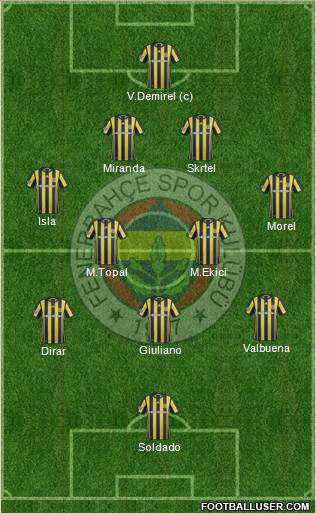 Fenerbahçe SK Formation 2017