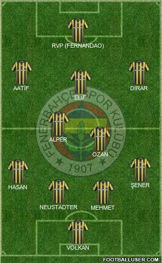 Fenerbahçe SK Formation 2017