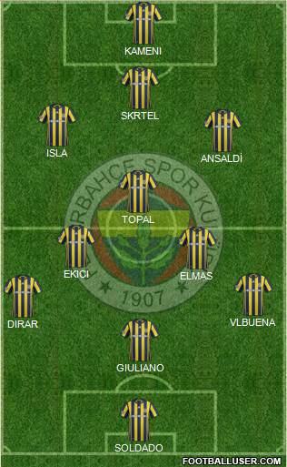 Fenerbahçe SK Formation 2017