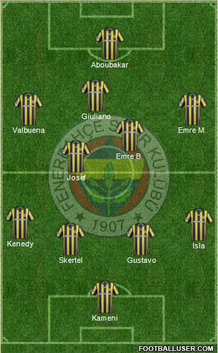 Fenerbahçe SK Formation 2017