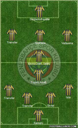 Fenerbahçe SK Formation 2017