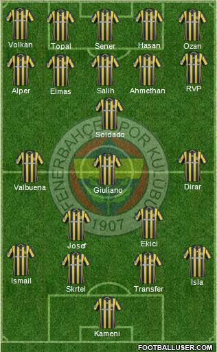 Fenerbahçe SK Formation 2017