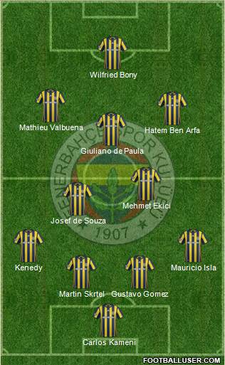 Fenerbahçe SK Formation 2017