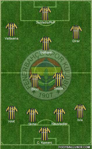 Fenerbahçe SK Formation 2017