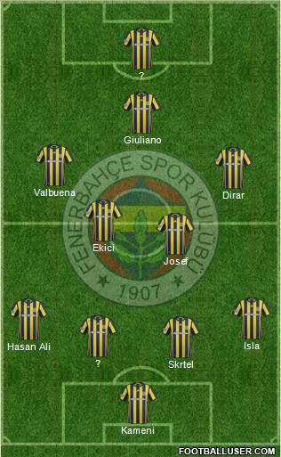 Fenerbahçe SK Formation 2017