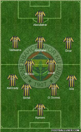 Fenerbahçe SK Formation 2017