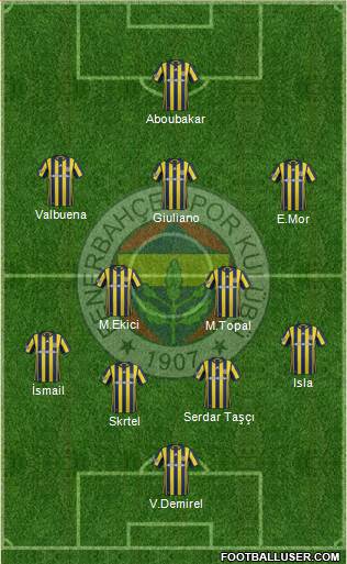 Fenerbahçe SK Formation 2017