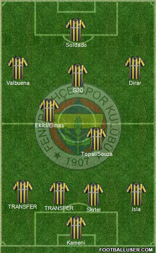 Fenerbahçe SK Formation 2017