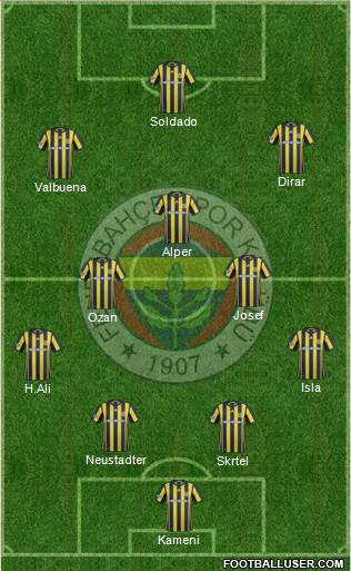Fenerbahçe SK Formation 2017