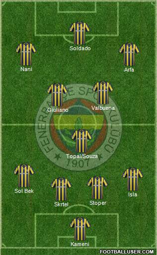 Fenerbahçe SK Formation 2017