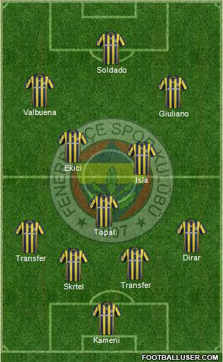 Fenerbahçe SK Formation 2017