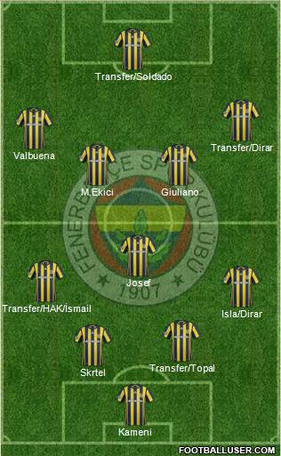 Fenerbahçe SK Formation 2017