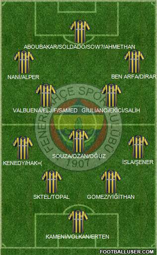 Fenerbahçe SK Formation 2017