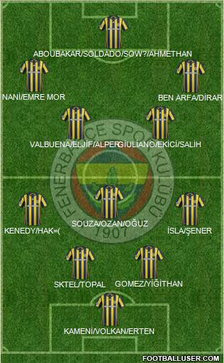 Fenerbahçe SK Formation 2017