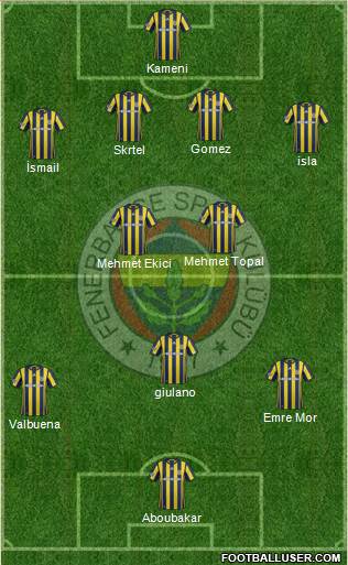 Fenerbahçe SK Formation 2017