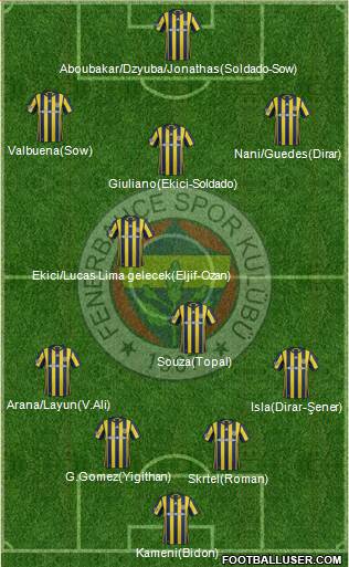 Fenerbahçe SK Formation 2017