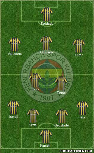 Fenerbahçe SK Formation 2017