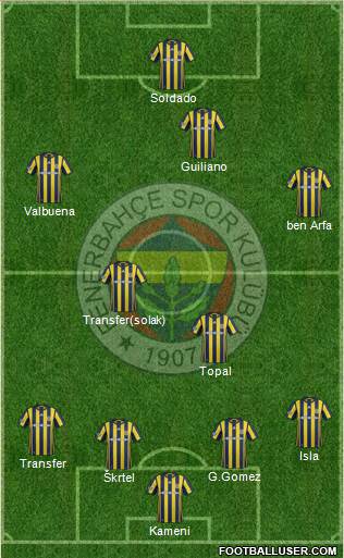 Fenerbahçe SK Formation 2017