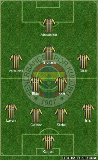 Fenerbahçe SK Formation 2017