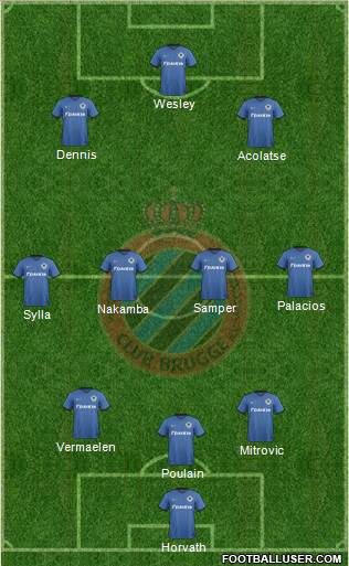 Club Brugge KV Formation 2017