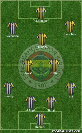 Fenerbahçe SK Formation 2017
