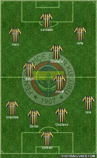 Fenerbahçe SK Formation 2017