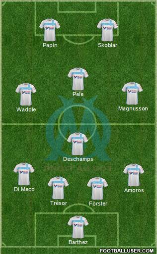 Olympique de Marseille 4-1-3-2 football formation