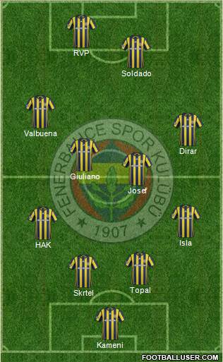 Fenerbahçe SK Formation 2017