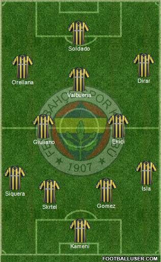 Fenerbahçe SK Formation 2017