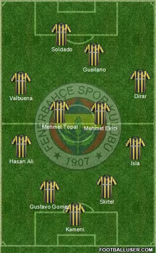 Fenerbahçe SK Formation 2017