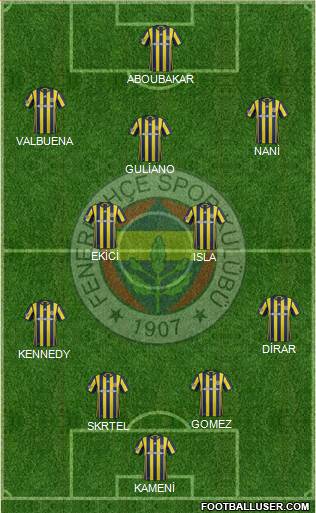 Fenerbahçe SK Formation 2017