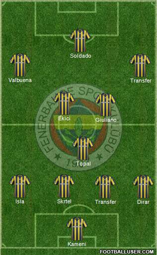 Fenerbahçe SK Formation 2017